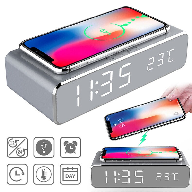 3 in 1 LED Alarm Clock with Fast Wireless Charger - Premium Chargers & Powerbanks from Dressmycell.com - Just $30! Shop now at Dressmycell.com 3 in 1 LED Alarm Clock with Fast Wireless Charger - Premium Chargers & Powerbanks from Dressmycell.com - Just $30! Shop now at Dressmycell.com